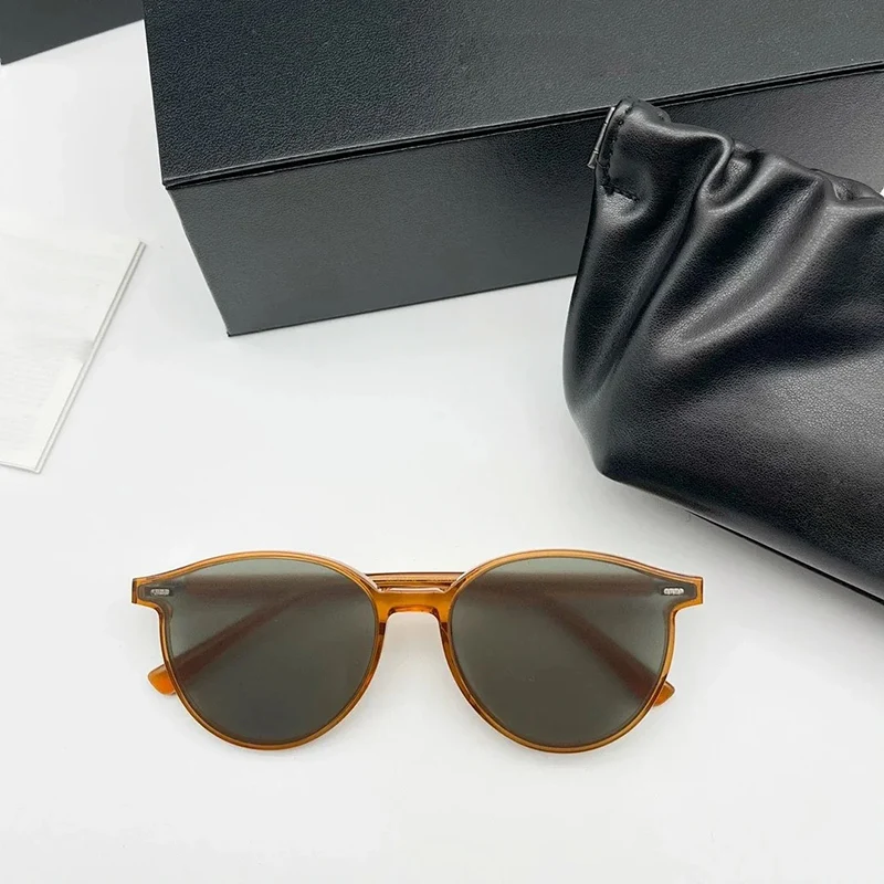2021 New High Quality SLO Sunglasses Korea Brand GENTLE Sunglasses Women Men Round For small face Sunglasses With Original Case