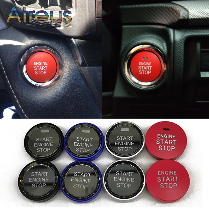 Car Styling Start Stop Engine Ignition Cover Auto Button Case For