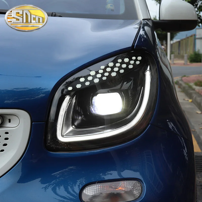 SNCN автомобильный Стайлинг светодиодный задний фонарь для Mercedes-Benz Smart Fortwo светодиодный DRL бровей фара в сборе старт голубой