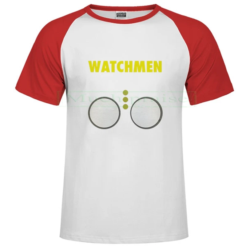 2020One piece Watchmen футболка Летняя белая футболка Графический camiseta masculina забавная уличная футболка мандалориан - Цвет: Raglan red 209