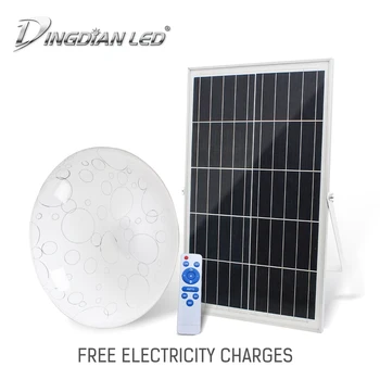 

Solar LED Ceiling Lamp DC3.2V 36W Remote Easy Installation Indoor Ultra Thin Solar Panel Led Ceiling Lamp Bedroom Kitchen Lamp