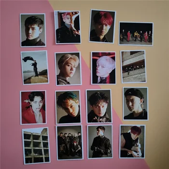 

16Pcs/Set KPOP EXO Team 11 Album Universe The War Collection HD Photo Card PVC Cards Self Made LOMO Card Photocard