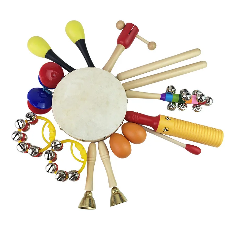 

Hot Selling Special Offer Kindergarten Orff Teaching Aids 10 Pieces Combination Kit CHILDREN'S Percussion Instrument