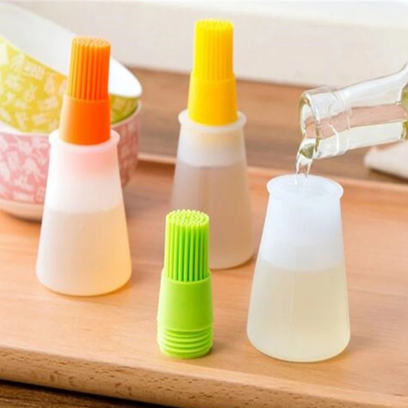 

Kitchen Tools Silicone Rubber Oil Dispenser Bottle Brush Basting Flapjack BBQ Barbecue Cooking Baking Pancake Bar Grill