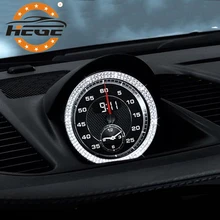 Coche control Central brújula reloj diamante decoración pegatina para Porsche 911 Cayenne Macan Panamá aleación Interior pegatinas(China)