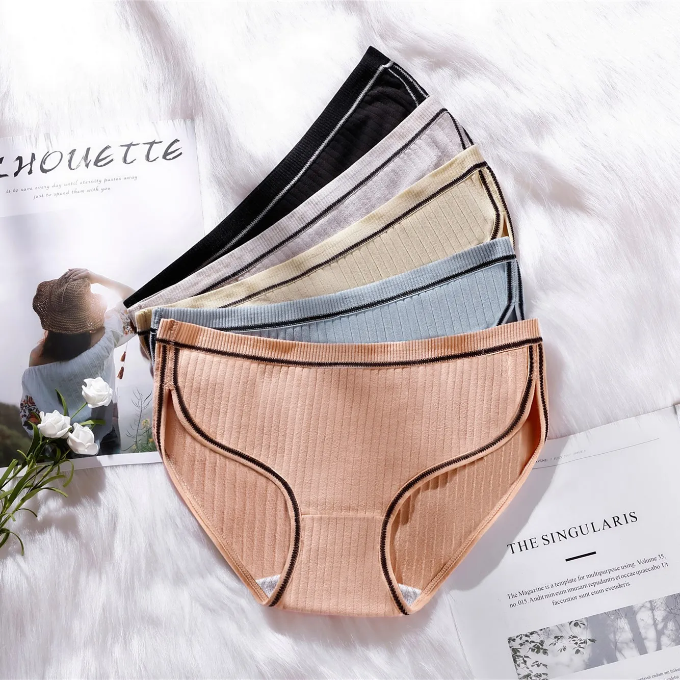 NEW Women's Cotton Panties Female Lace Edge Breathable Briefs Sexy Underwear Women Cotton Crotch Lingerie Intimates Soft Briefs