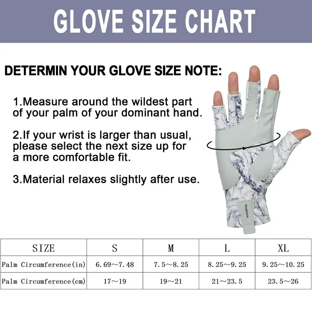 Palmyth UV Protection Fishing Fingerless Gloves Upf50 Sun Gloves Men Women For Kayaking Hiking Paddling Driving Canoeing Rowing Light Gray Large - View #9