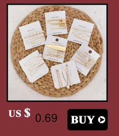 Fashion Simple Hollow Gold Moon Hair Clips For Women Hair Accessories Punk Jewelry Hairpins Girls Barrette Pince Cheveux Femme