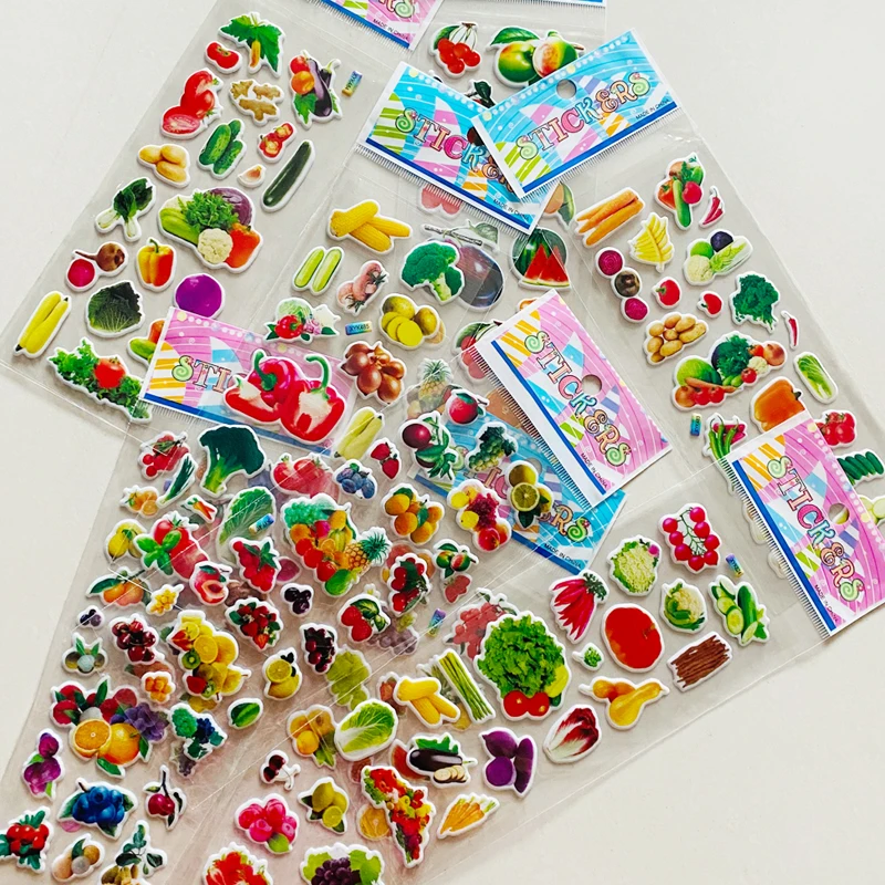1 Sheet Kids Stickers Sea Animal 10 Different Sheets 3D Puffy Bulk  Scrapbooking Sticker For Kids