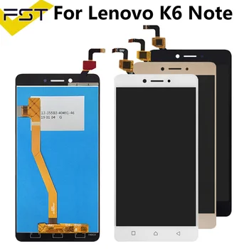 

Black/White/Gold 100% New Touch Screen Digitizer Glass + LCD Display Assembly For Lenovo K6 Note K53a48 LCD Glass Panel Sensor