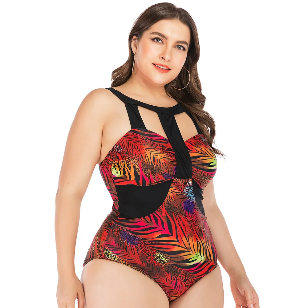Женский слитный купальник 2019 женский большой размер 4XL|Комбинезоны| |