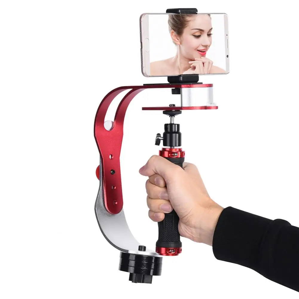Aluminum Mini Handheld Digital Camera Stabilizer with Tripod Video Steadicam Mobile DSLR 5DII Motion DV Steadycam for Gopro DJI,camera gimbal stabilizer