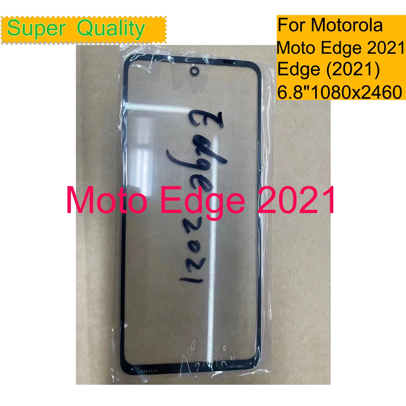 

Replacement For Motorola Moto Edge 2021 XT2141 Touch Screen Front Outer Glass Panel Lens With OCA Glue