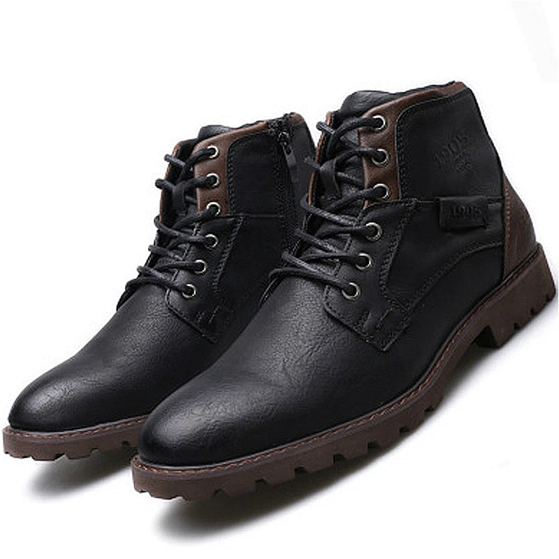Classic Brand Men's Boots Italy Handmade Men Ankle Boots Outdoor Waterproof Male Basic Work Shoes Autumn Lace-UP Man Moccasins Classic Brand Men's Boots Italy Handmade Men Ankle Boots Outdoor Waterproof Male Basic Work Shoes Autumn Lace-UP Man Moccasins