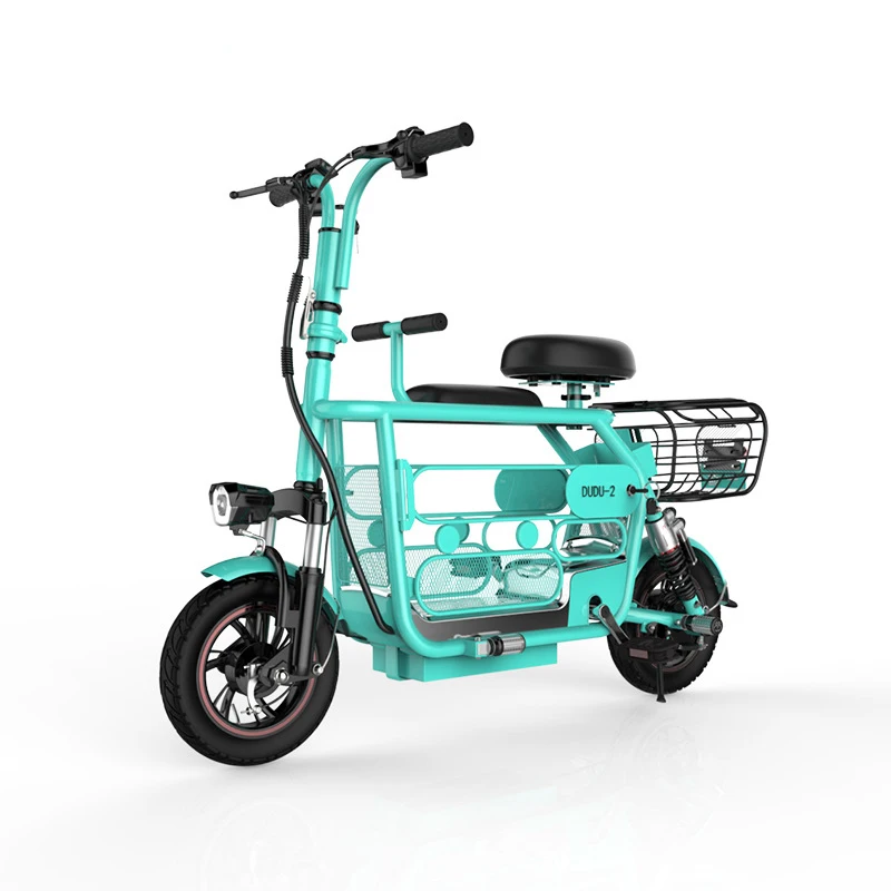 Best Price 12 inch parent-child electric bike 48v 400w lithium battery e bike Carbon steel frame 2 seat electric bicycle with basket e-bike Best Price 12 inch parent-child electric bike 48v 400w lithium battery e bike Carbon steel frame 2 seat electric bicycle with basket e-bike