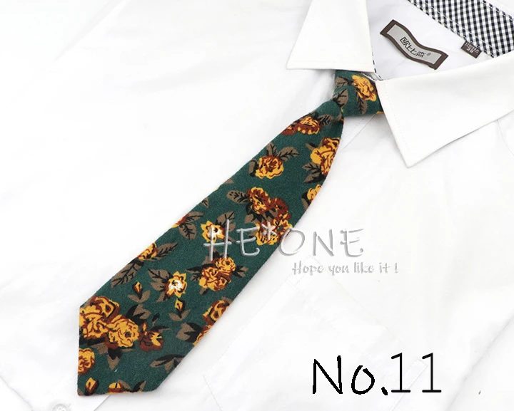 Fashion 30cm Cotton Floral Striped Vintage Kids College Casual Necktie Girl Cute School Daily Uniform Bow Tie Shirt Accessories