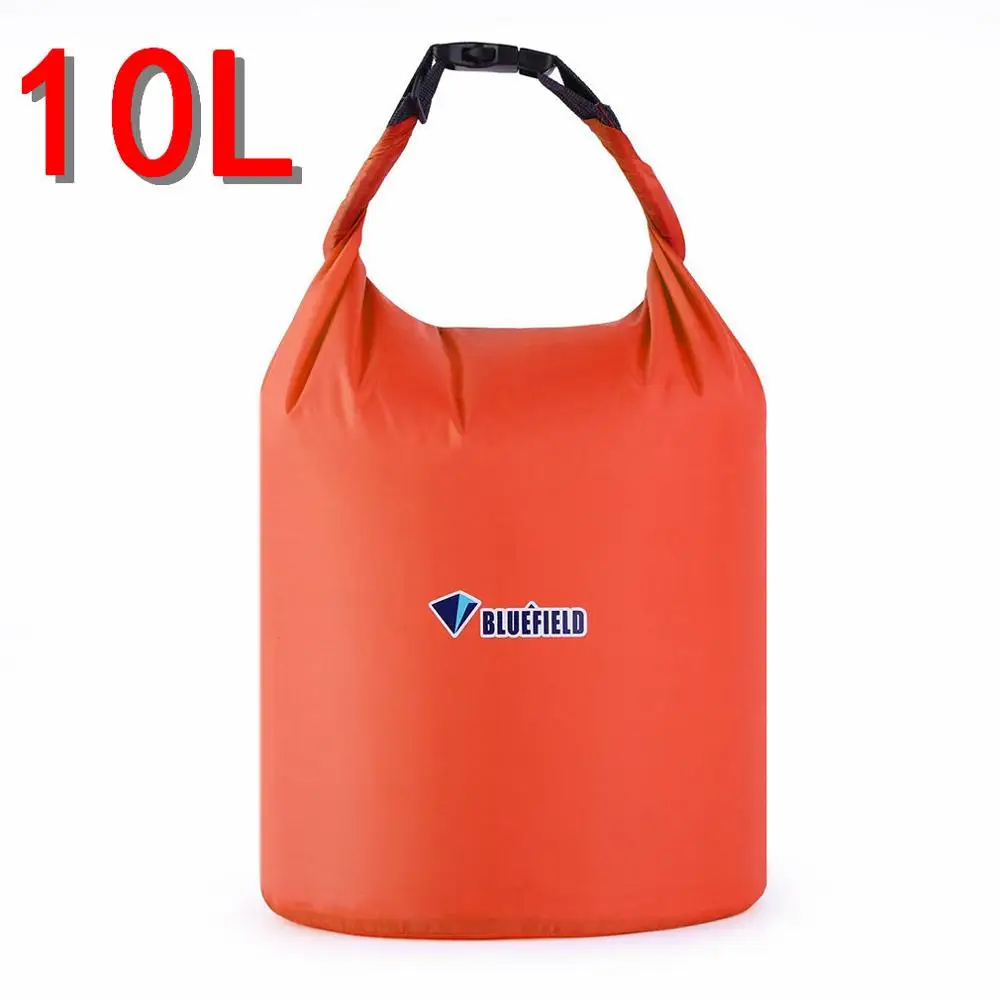 Orange 10L Горячая Bluefield 210T полиэстер тафты портативный Пыленепроницаемый Открытый ПВХ водонепроницаемый Дайвинг сумка Рафтинг сумка с регулируемый ремень - Цвет: Orange 10L
