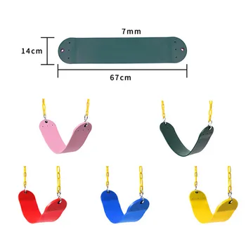 

Swings Seats Heavy Duty with 66 Chain Plastic Coated, Playground Swing Set 67 * 14 * 1.2cm DIY swing set attachment 29g3