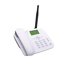 Fixed Wireless Phone 4G Desktop Telephone SIM Card Cordless Phone with Antenna Radio Alarm Clock SMS Funtion for Home Office