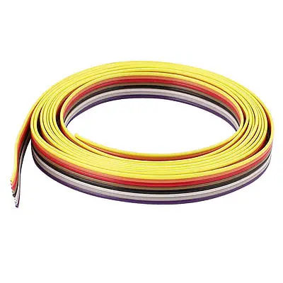 

2m 6.5ft 8Pin Conductor Rainbow Color IDC Flat Ribbon Cable 1.27mm