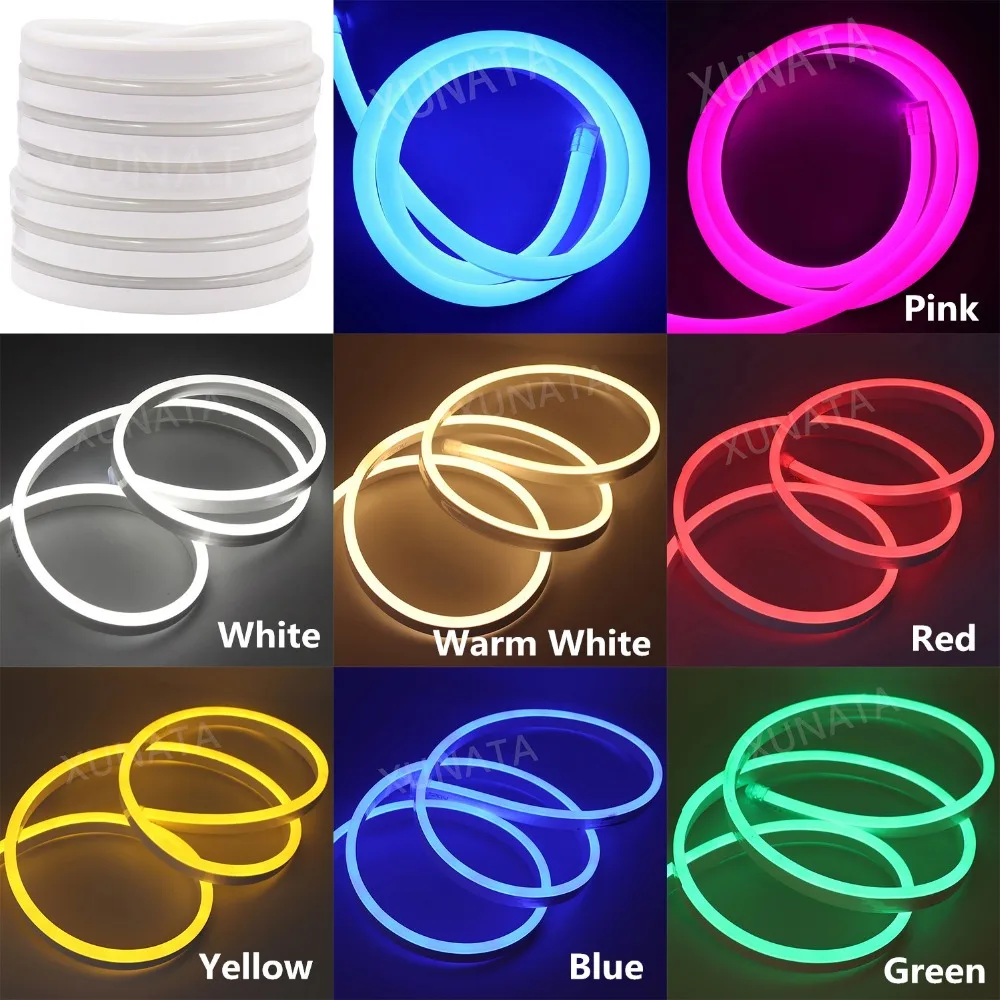 1-2-5-10-20M-Flex-LED-Neon-Light-120leds-M-LED-Neon-Strip-Light-Waterproof