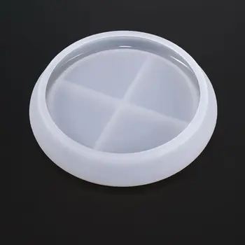 

Silicone Crystal Epoxy Resin Mold Round Saucer Coaster Mat Casting Mould Handmade DIY Crafts Jewelry Making Tools