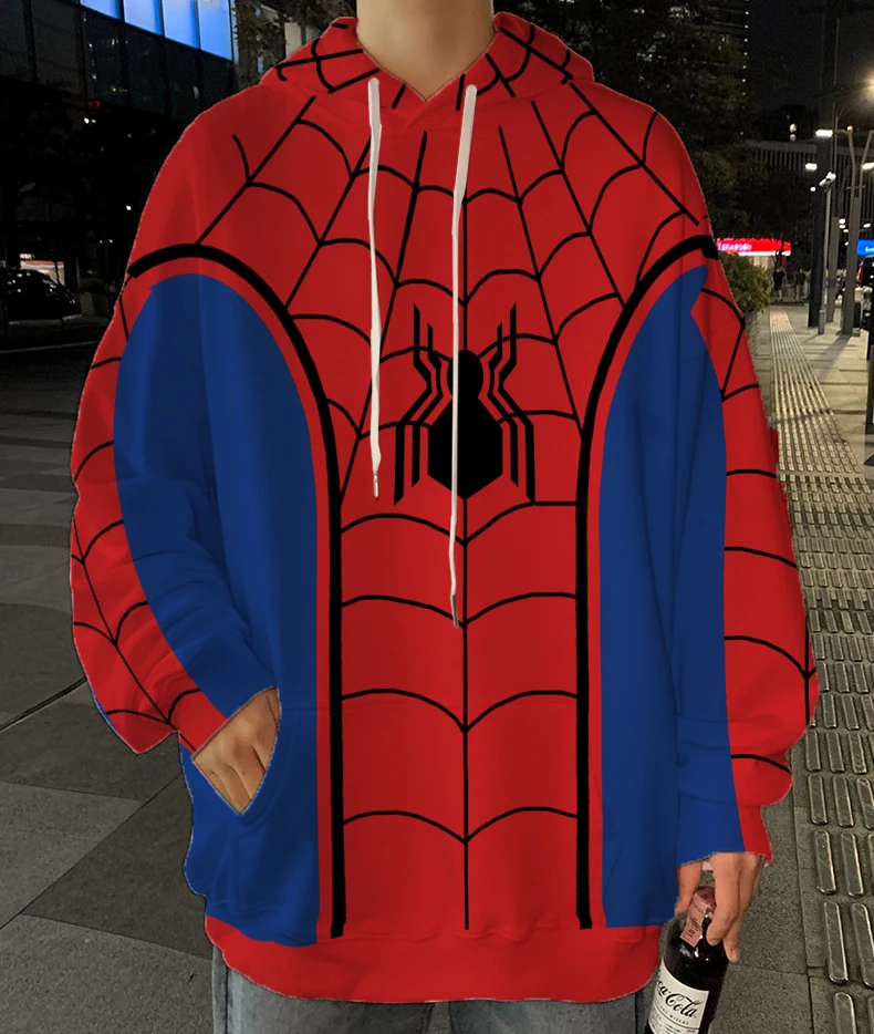 Spiderman Costume Masked Zip Up Hoodie | escapeauthority.com