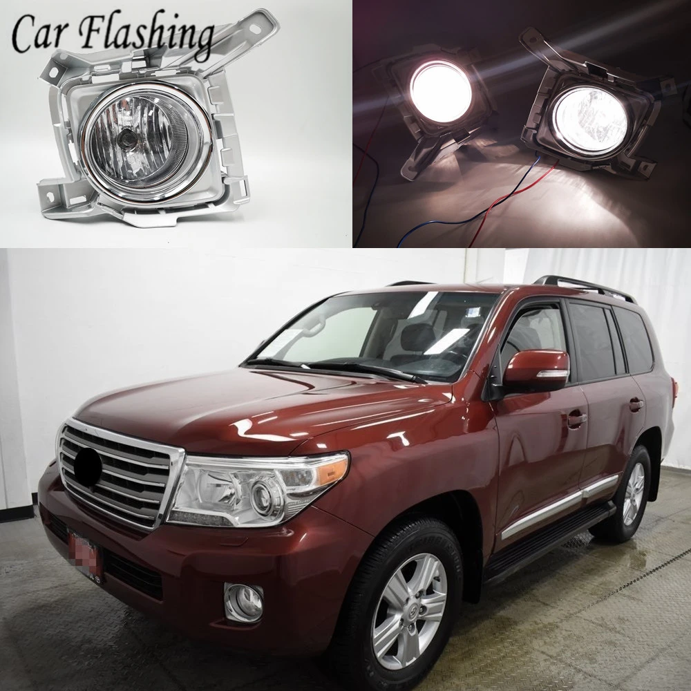 Автомобильная мигающая противотуманная фара 1 пара для Toyota Land Cruiser FJ200 LC200 2012 2013 передняя противотуманная фара Foglamp