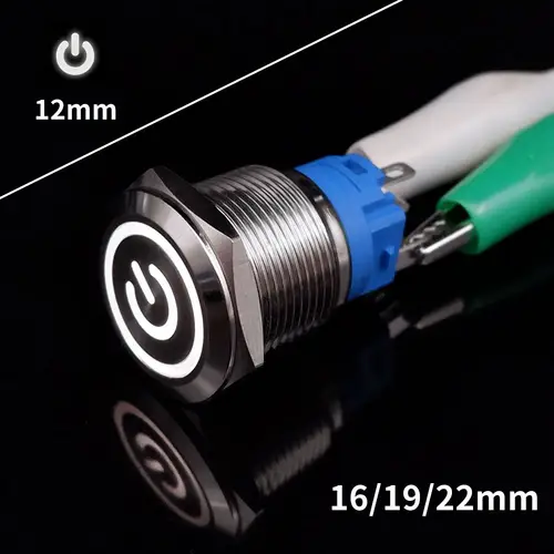 On Off PC Power Metal Waterproof Push Button Switch 12v for Car Ignition Switches Momentary/Latching NC 5V 220V 12 16 19 22 mm - Image 13