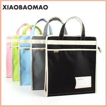 

35X26CM Color Commercial Business Document Bag A4 Tote file folder Filing Bag Meeting Bag Zipper Pocket office bags for document