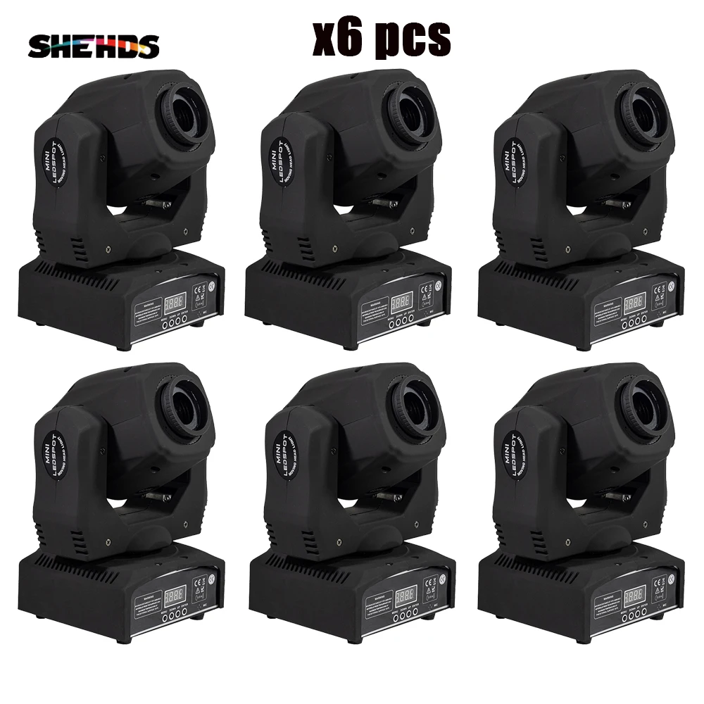  SHEHDS 6 Pcs Spot 60W LED Moving Head Light With Gobos High Brightness DMX512 DMX 9/11 Channels Pro - 32761660414