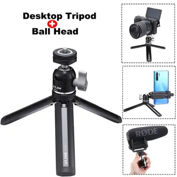 

VIJIM Metal Desktop Tripod With Cold Shoe Ball Head for Sony Nikon DSLR Cameras iPhone Andriod Phones DJI Mobile 3 Gimbals