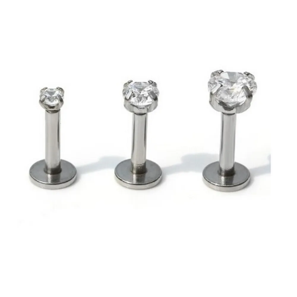 1/2PCS Labret Tragus Cartilage Earring Gem Round Lip Ring Monroe Ear Piercing Women Men | Украшения и аксессуары
