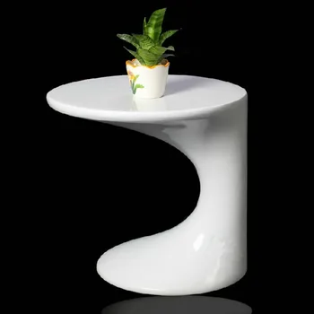 

Creative fashion coffee table simple personality sofa side table phone bed head glass steel coffee shop corner table