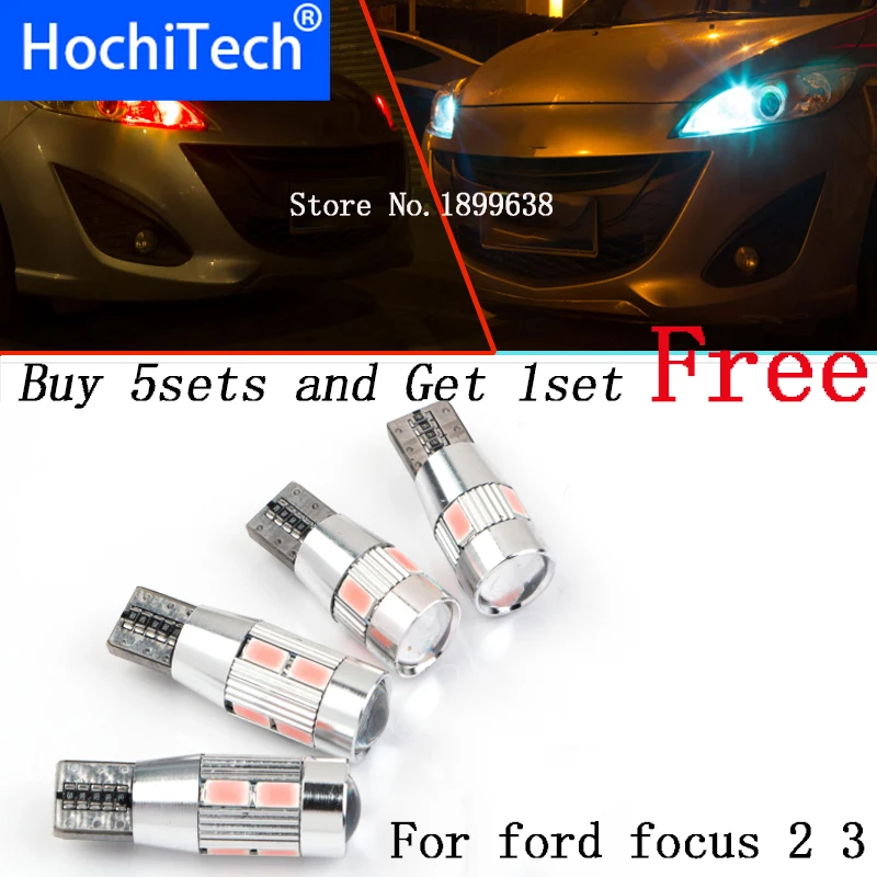 1pc safe No error T10 light 194 W5W high brightness LED Canbus for ford focus 2 3 fiesta mondeo ecosport kuga drl | Автомобили и
