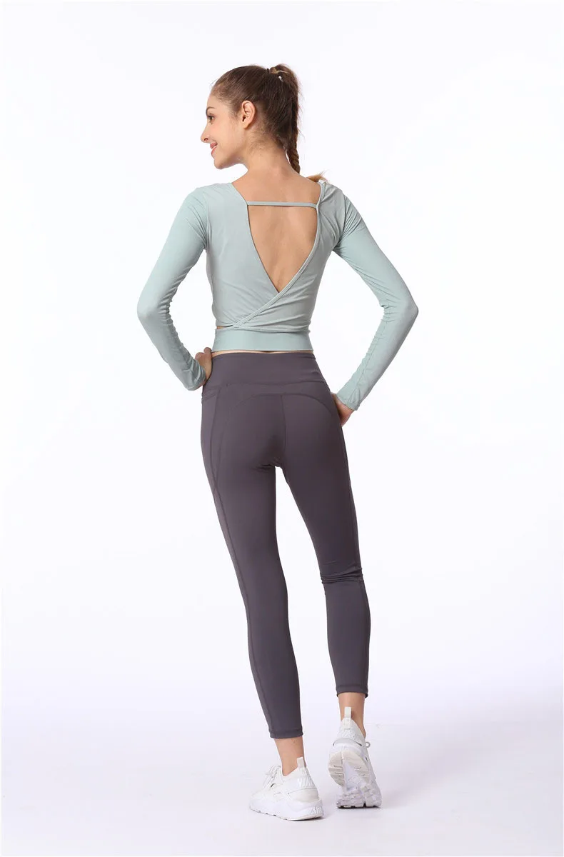 Женские рубашки для йоги с открытой спиной, дышащие, для тренировок, йоги, топ для занятий спортом, спортзала, бега, фитнеса, укороченный топ, жилет, спортивная одежда, одноцветная