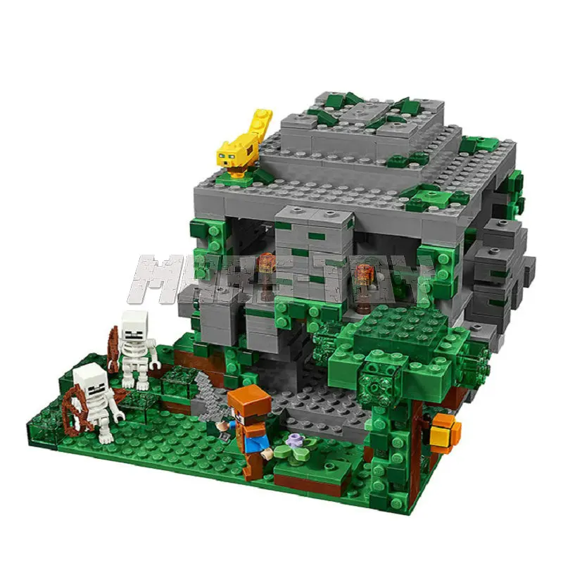 The Jungle Temple Building Block With Steve Action Figures Compatible 21132 My World Brick Set Gifts Toys The Jungle Temple Building Block With Steve Action Figures Compatible 21132 My World Brick Set Gifts Toys