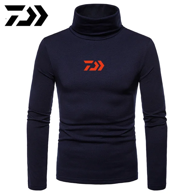 $US $11.09 Daiwa Fishing Turtle Neck Skivvy Turtleneck Sweaters Stretch Shirt Tops Men Casual Winter Top Cloth