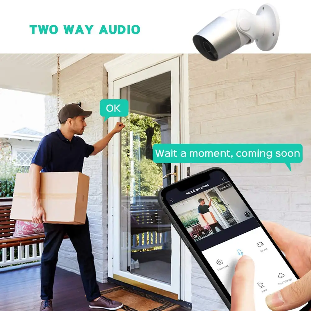  Outdoor Security Camera Panamalar Smart 1080p WiFi IP Camera IP65 Waterproof Surveillance System Ni