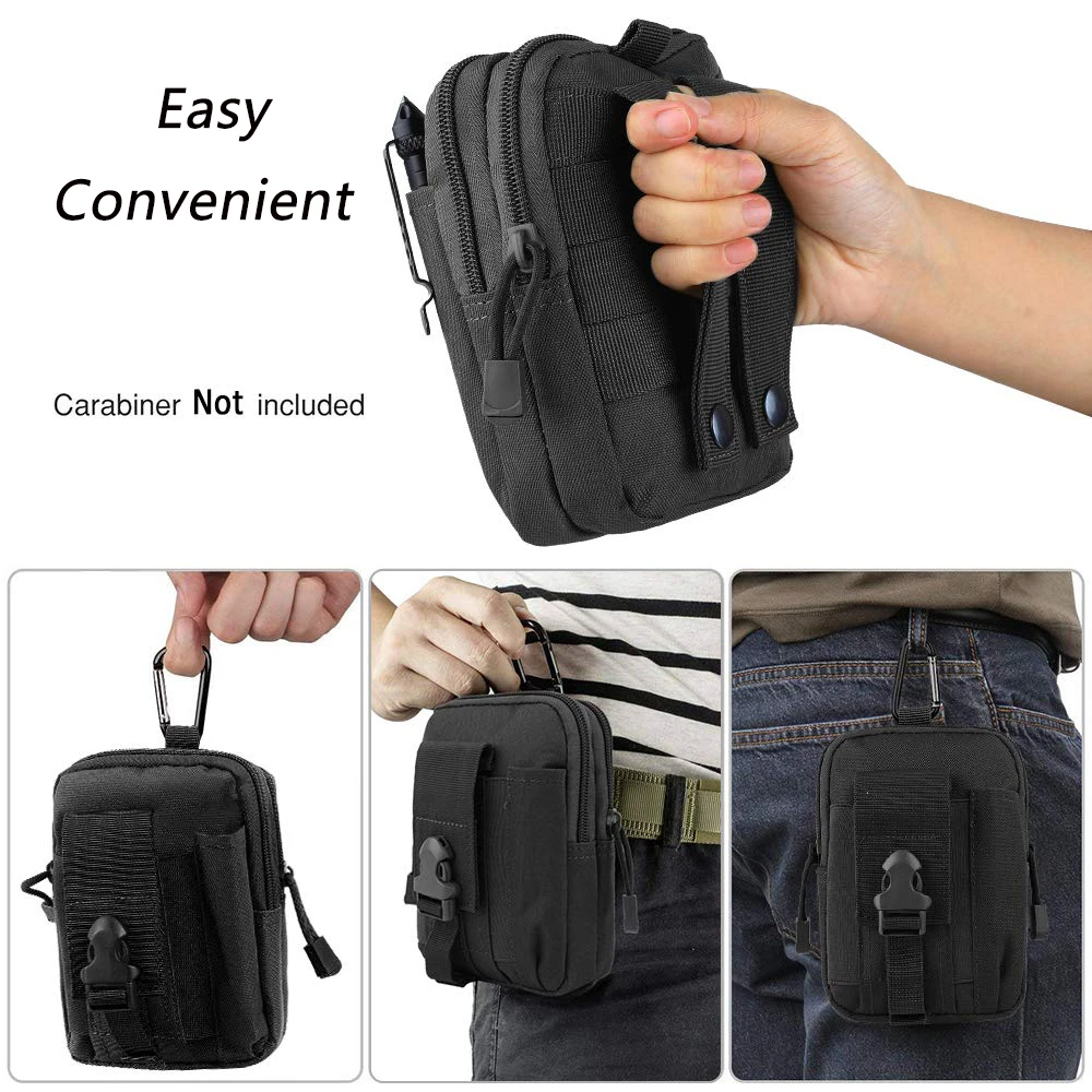Marsupio tattico Molle Marsupio tattico per sport all'aria aperta Borsa per telefono impermeabile da uomo Casual EDC Tasca per attrezzi da caccia Fanny Pack - immagine 5