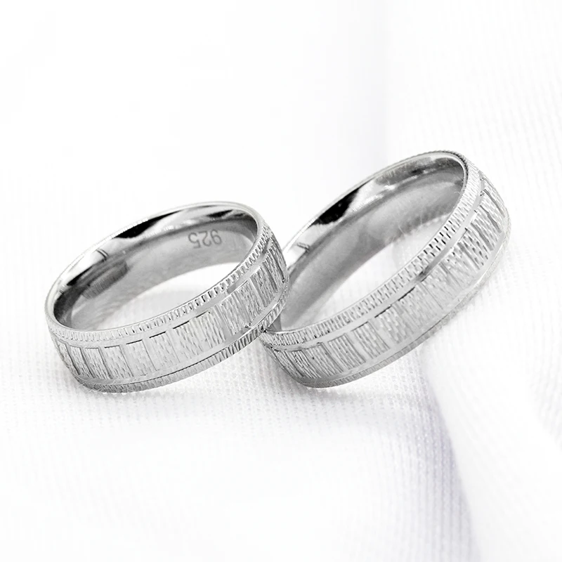 925 Sterling Silver Couple Ring For Men Women Lover Fine Jewelry Sample Finger Ring for Wedding Engagement Valentine's Day Gifts