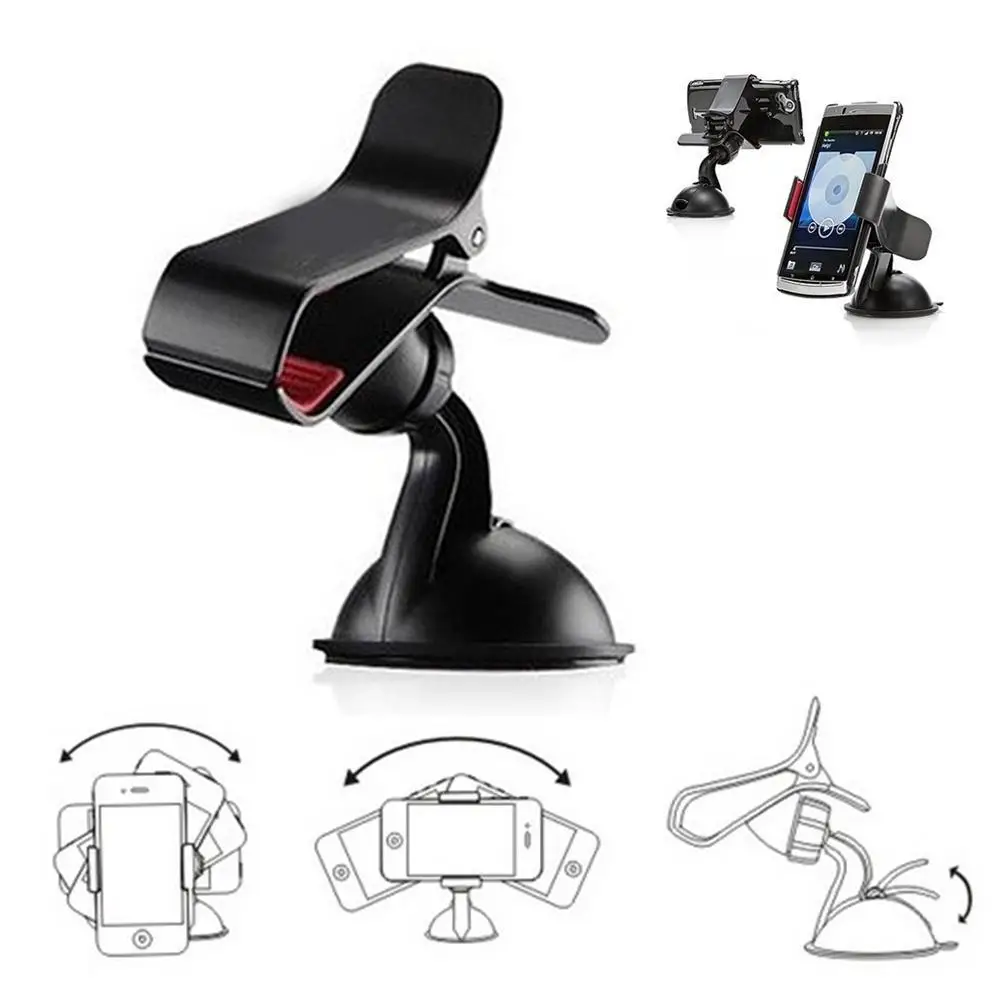 Universal 360 Degrees Rotation Car Mobile Phone GPS Sucker Holder Clip Stand