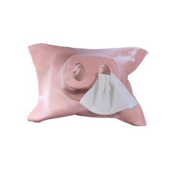 

Tissue Box Dual Used Creative Pig Nose Shaped Tissue Box Cover Soft Adorable Paper Napkin Hangable Container for Home Car