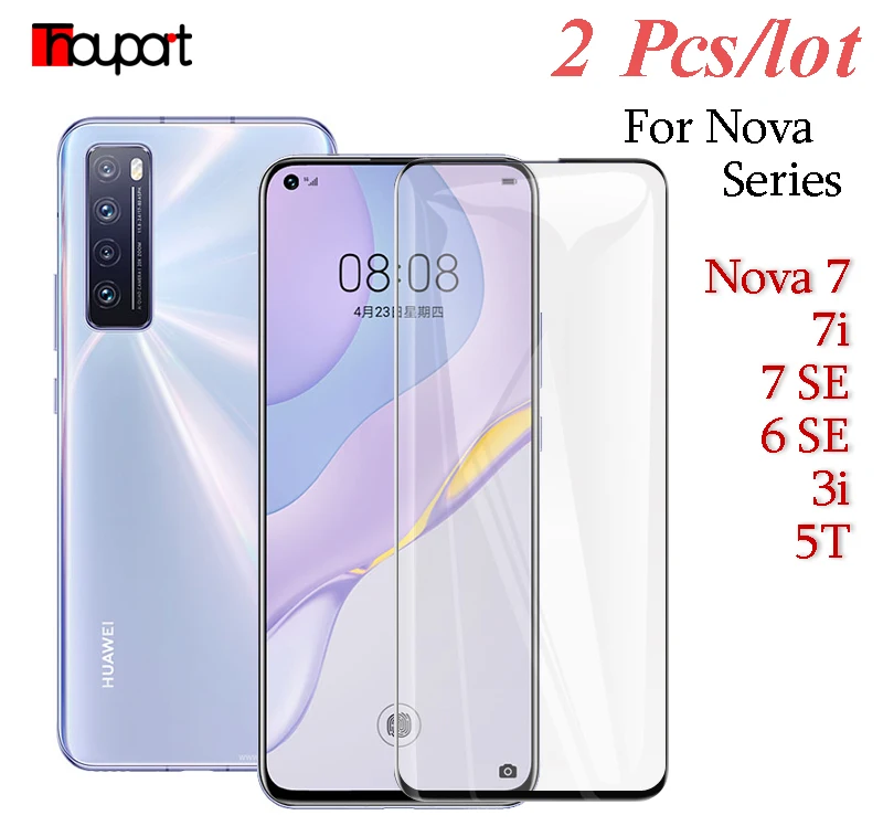 2 шт. Полное закаленное стекло для Huawei Nova 5T 7i 3i Экран протектор 7 Youth 6 SE Nova7 Pro Стекло