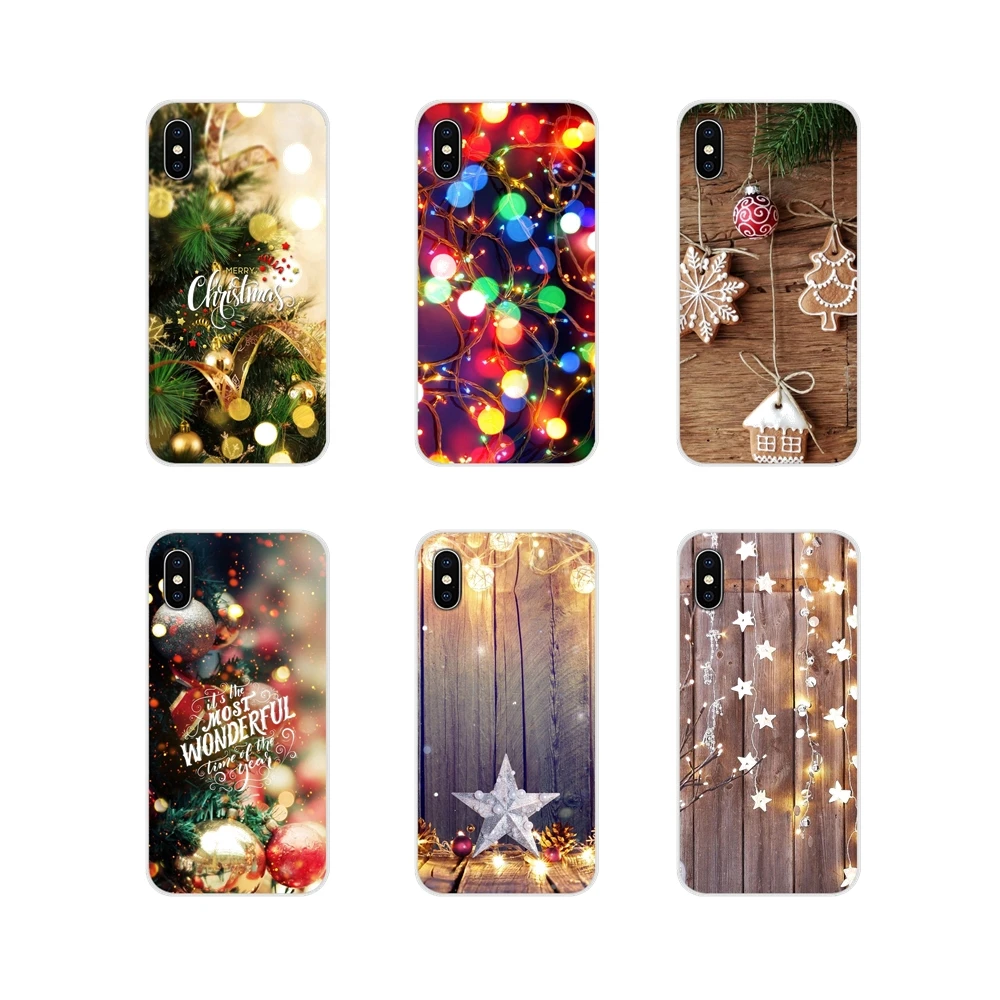 Design Cover Marry Christmas Holiday Tree New Year For Sony Xperia XA1 XA2 XZ1 XZ2 Z1 Z2 Z3 compact M2 M4 M5 C6 L2 ULTRA Premium | Мобильные