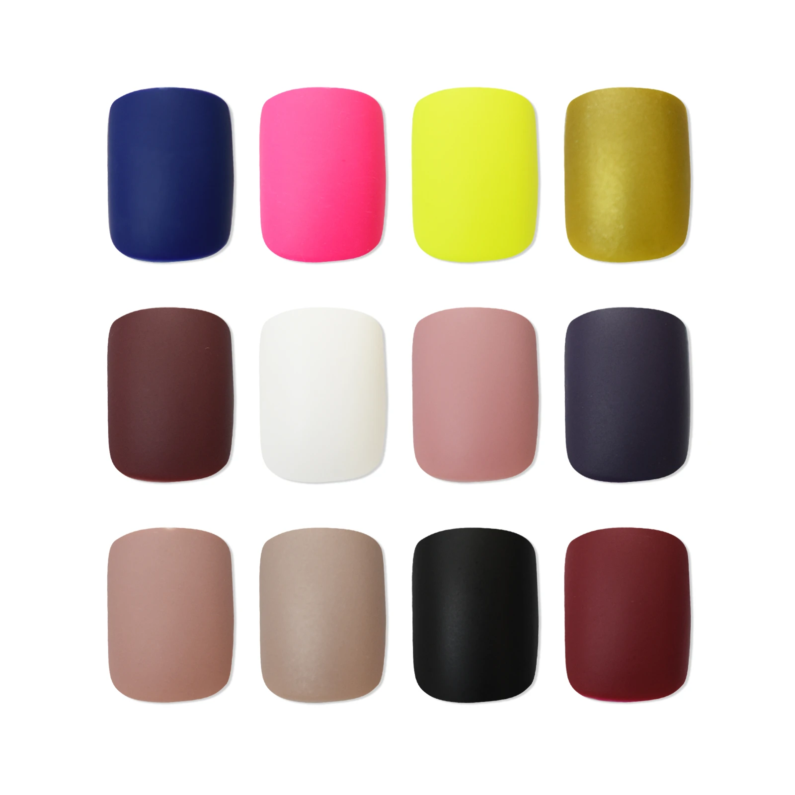 Colorful Optional Short Nails Wholesale Square Nail Supplies For  Professionals Full Cover Fingernail Art Gel X Nail Tips 24 Pcs - False Nails  - AliExpress