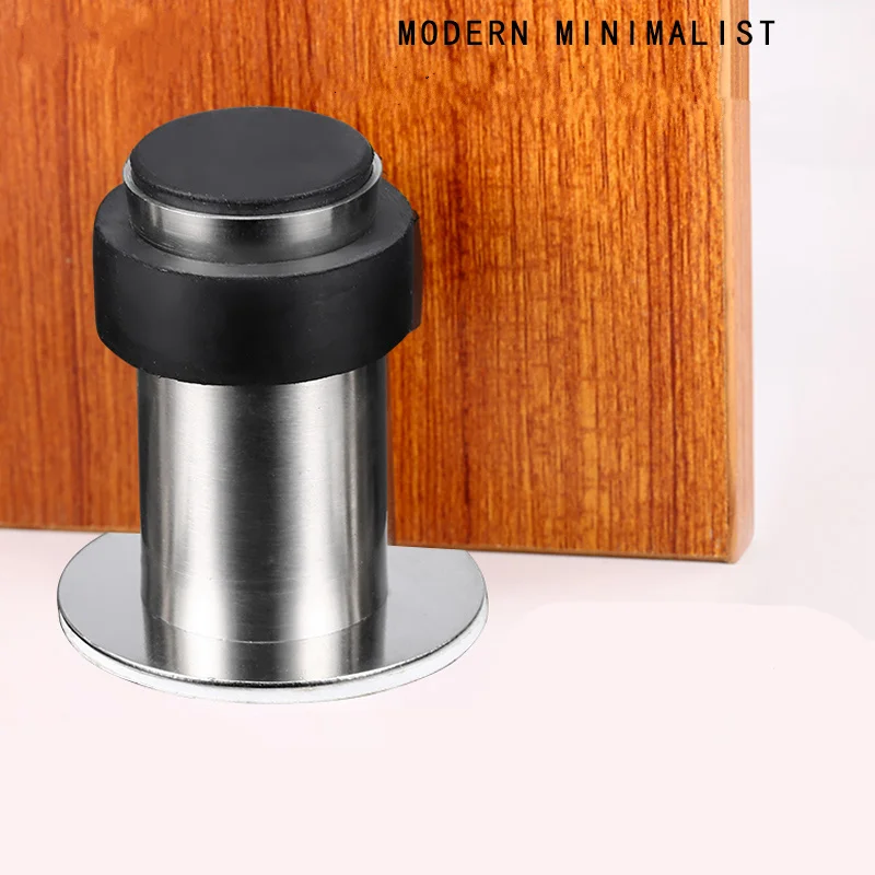 Stainless steel door stop closer stoppers Anti Collision Rubber Bumper