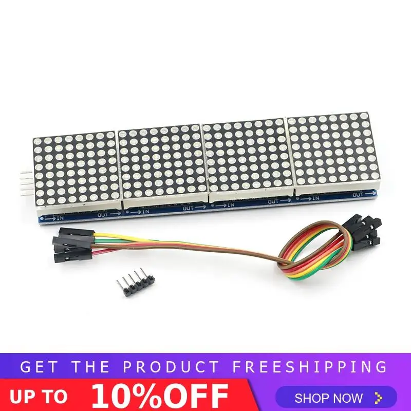 MAX7219 матричный модуль для Arduino микроконтроллер 4 в одном дисплее с линией 5P