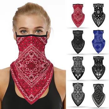 

Unisex Men Women Face Scarf Bandana Ear Loops Face Balaclava Neck Gaiters Digital Printed Windproof Thin Wrap Scarf