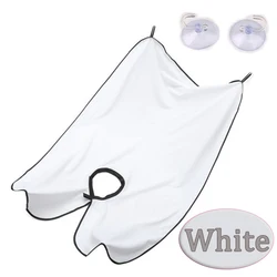 Men's Waterproof Beard Apron with Razor Holder - Floral Design Shaving Accessory and Bathroom Gift (White apron)